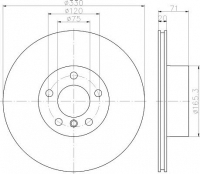 HELLA PAGID 8dd355121801 -  Тормозной диск